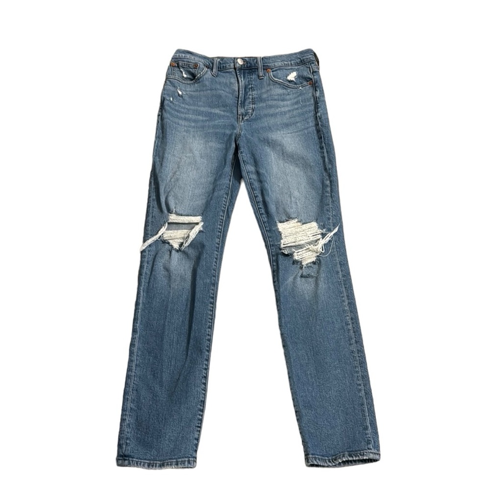 Madewell The Perfect Vintage Jeans Size 28 Tall Light Wash Distressed Ripped